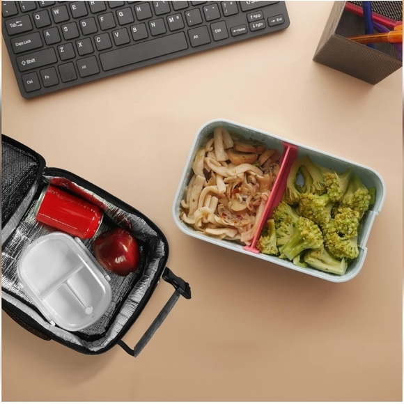 Lunch Bag Reusable Small Lunch Box for Men Insulated Portable Lunchbox NwT - Picture 4 of 7